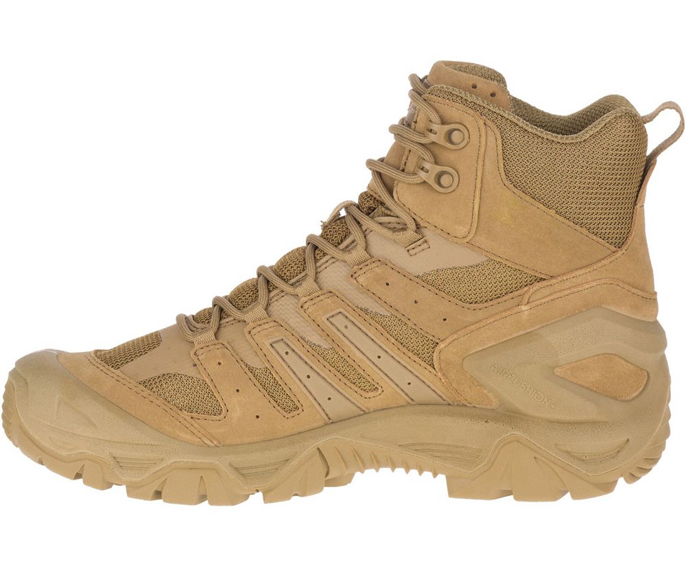 Merrell Boots Khaki - Strongfield Tactical 6\" Waterproof - Mens 05WZFMQJT